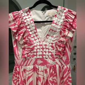 Stunning Sherridan French Silk Ruffle Dress